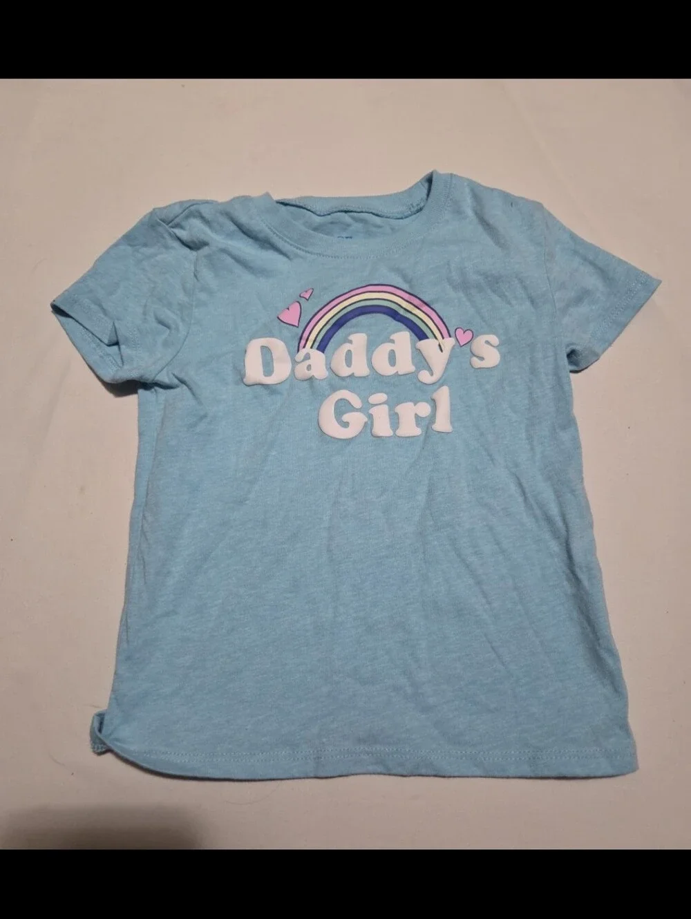 Children's Place girls size 4 blue Daddy's girl top #23